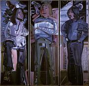 Hippy Trippy 70 Triptych 72 x 72
